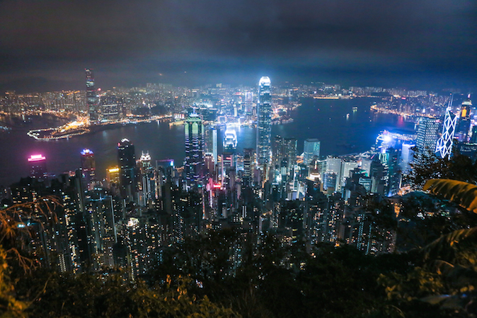 9 novembre 2014: vue de Hong Kong depuis Victoria Peak. (Benjamin Chasteen / Epoch Times)