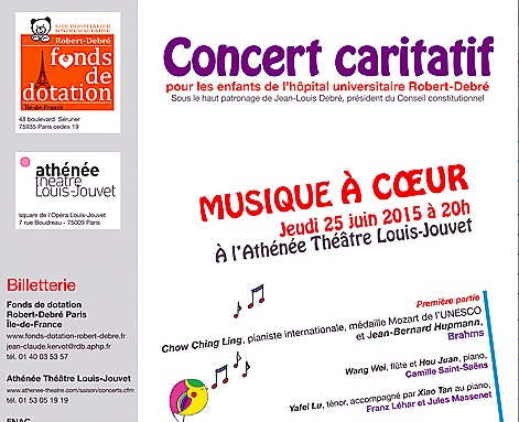 Concert caritatif au profit du fonds de dotation de l’hôpital Robert-Debré