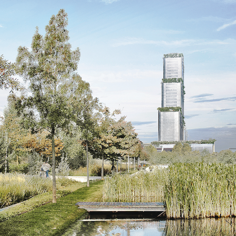 Le tribunal de grande instance de Paris dans un écrin de verdure