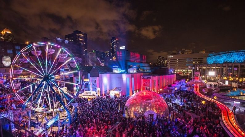  Le festival Montréal en Lumière propose une belle programmation hivernale extérieure gratuite, entre le 19 février et le 1er mars. (Frédérique Ménard-Aubin) 