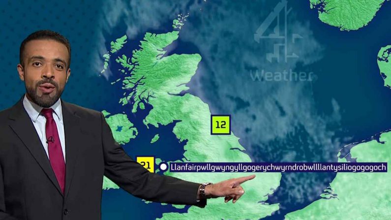 Liam Dutton, à la présentation météo du 8 septembre 2015. (Youtube/Channel4)