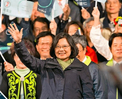 Tsai Ing-wen, première femme présidente, élue ce samedi, avec 56,12% des voix. (Ashley Pon/Getty Images)