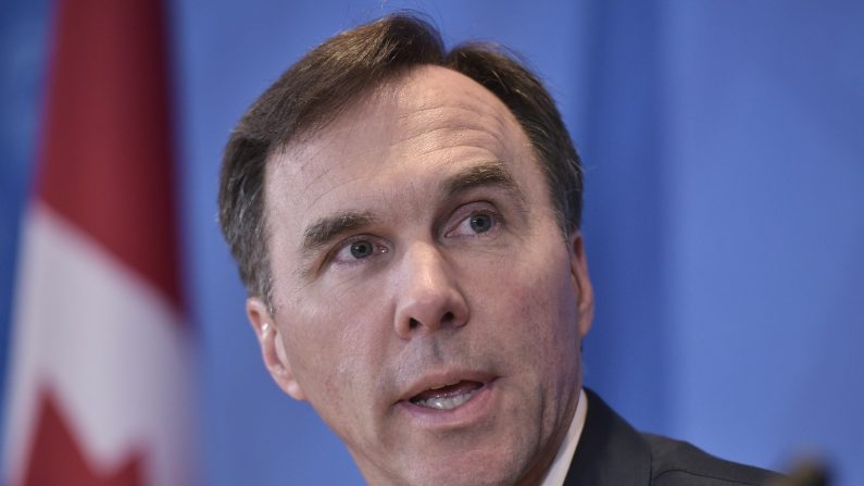 Le ministre des Finances Bill Morneau, l’un des conférenciers au Canada Summit à Toronto le 8 juin 2016. (Mandel Ngan/AFP/Getty Images)