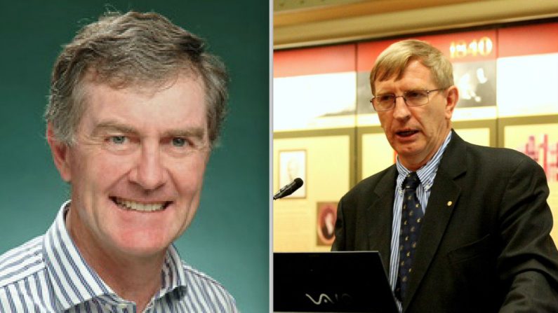 (À gauche) Le Dr Philip O’Connell, l’actuel président de la Société de Transplantation ; (à droite) le Dr Jeremy Chapman, ex-président de la Société de Transplantation. Un chercheur indépendant a découvert des liens non divulgués entre les deux hommes et des centres de transplantation chinois, soulevant des questions de conflit d’intérêts potentiels. (University of Sydney; Epoch Times)