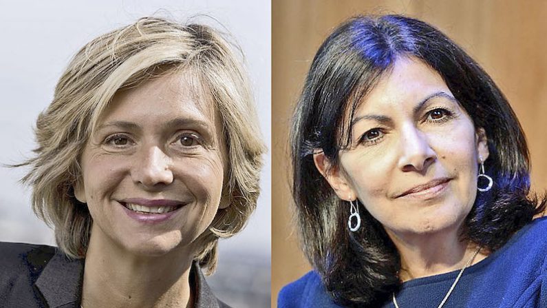 Valérie Pécresse, présidente de la région Île-de-France et Anne Hidalgo, maire de Paris. (Photo : KENZO TRIBOUILLARD/AFP/Getty Images; Droite :BERTRAND GUAY/AFP/Getty Images)