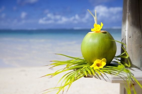 Naturellement riche en vitamines, très hydratante, la nouvelle coqueluche, c’est l’eau de coco. (Robert Mandel/photos.com)