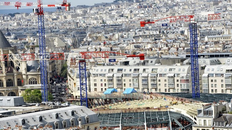 : Le chantier de construction des Halles en 2013. (MIGUEL MEDINA/AFP/Getty Images)