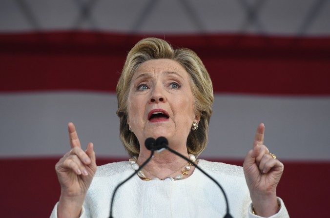  Hillary Clinton lors d'un rassemblement de campagne au Pasco-Hernando State College à Dade City, en Floride, le 1er novembre 2016 (Jewel Samad AFP/Getty Images)