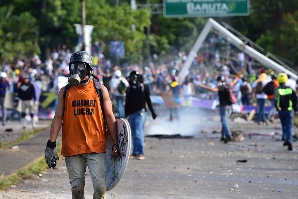 Manifestation contre l’élection de l’Assemblée constituante à Caracas (Venezuela) le 30 juillet 2017. (RONALDO SCHEMIDT/AFP/Getty Images)