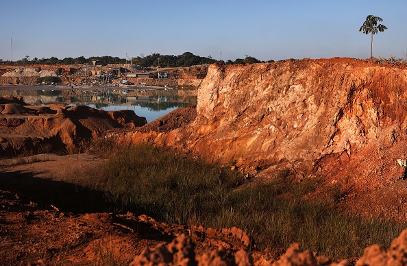 Mine d’étain à ciel ouvert de Bom Futuro le 27 juin 2017. Le Brésil livre quatre millions d'hectares de forêt amazonienne à l'exploitation minière. (Mario Tama/Getty Images)