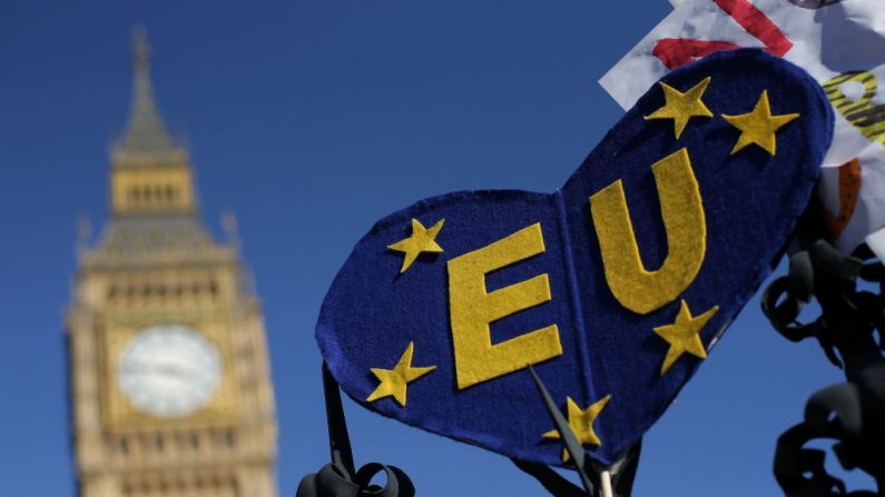 Manifestation anti-Brexit et  pro-EU, 2017. (Photo de DANIEL LEAL-OLIVAS/AFP/Getty Images)