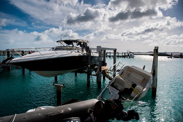 Le port de plaisance de Marigot le 8 septembre sur l'île de Saint-Martin dévasté par Irma. 
       (MARTIN BUREAU/AFP/Getty Images)