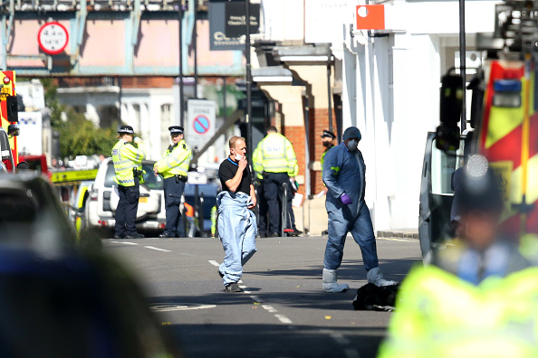 Londres, le 15 septembre. La station de métro  Parsons Green a été le théâtre d'un attentat terroriste faisant 22 blessés. (Photo by Jack Taylor/Getty Images)