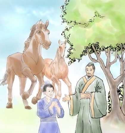 Le vieil homme à la frontière qui perdit son cheval (Mei Hsu, Epoch Times)
