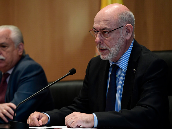 Le Procureur général d'Espagne, Jose Manuel Maza, à Madrid le 30 octobre 2017. Jose Manuel Maza est décédé samedi 18 novembre en Argentine d'une "infection".
 (JAVIER SORIANO / AFP / Getty Images)Images)