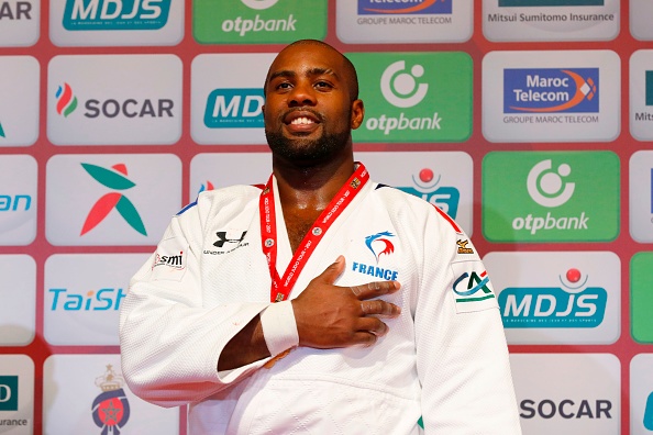 Teddy Riner sacré champion du monde toutes catégories le 11 novembre 2017 à Marrakesh. (JACK GUEZ/AFP/Getty Images)