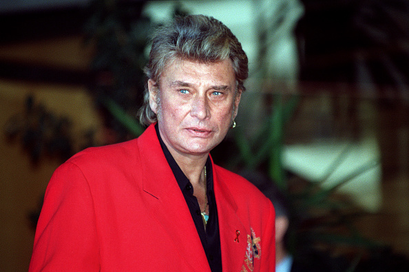 Johnny Hallyday, 31 janvier 1995. (Photo : PATRICK HERTZOG/AFP/Getty Images)