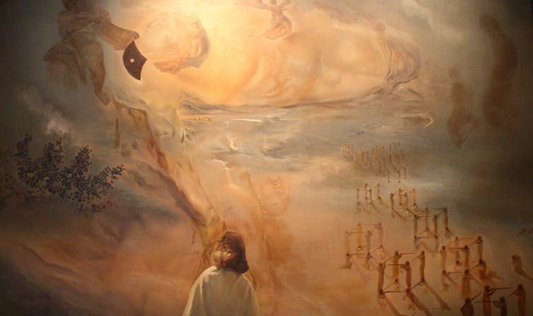 Le tableau Galacidalacidesoxyribonucleicacid de Salvador Dali illustre sa fascination pour l'ADN. Mais tout ne résume pas à elle… (WikiArt, CC BY-SA)