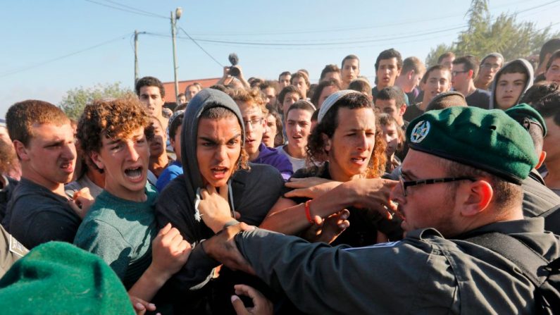 Une partie de la colonie de Tapuah Ouest, dans le nord de la Cisjordanie, doit- être détruite car érigée sur des terres palestiniennes privées. Photo MENAHEM KAHANA / AFP / Getty Images.