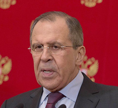 	
Le ministre russe des Affaires étrangères Sergueï Lavrov. Photo Département américain Wikipédia