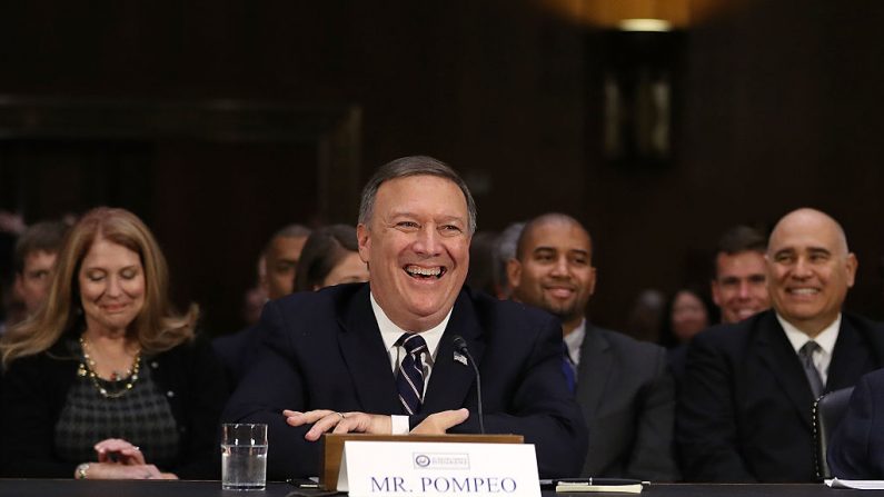 Mike Pompeo dévoilait le 21 mai sa "nouvelle stratégie" visant à contraindre l'Iran à se plier à douze exigences draconiennes, sous la pression des sanctions "les plus fortes de l'Histoire". Photo par Joe Raedle / Getty Images.