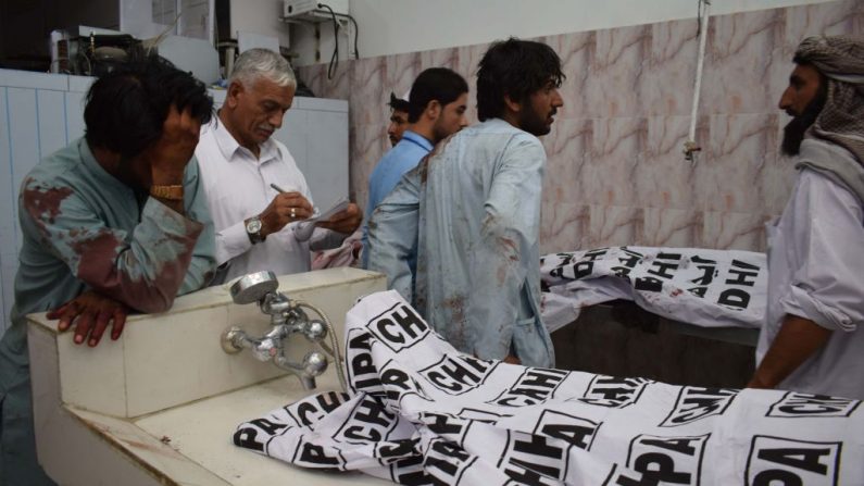 Un attentat suicide a tué 128 personnes au Baloutchistan, la deuxième attaque de la journée contre un rassemblement politique. Photo BANARAS KHAN / AFP / Getty Images.