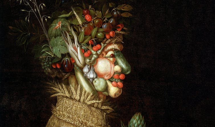 
La nature, la quantité et la fréquence de ce que nous mangeons change fréquemment au cours de notre vie. Guiseppe Arcimboldo, L'Été. (Wikimedia)