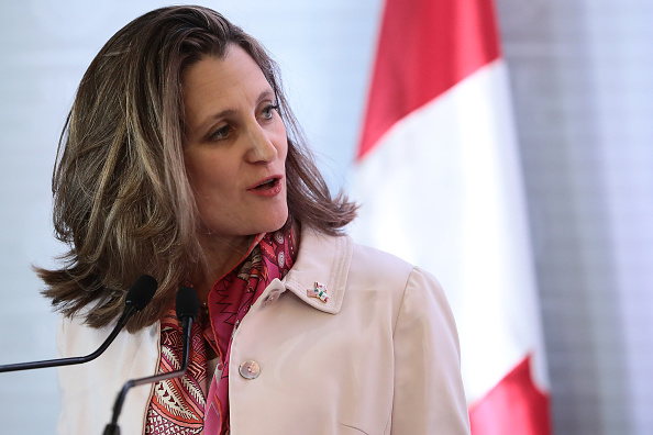 Chrystia Freeland, la ministre des Affaires étrangères canadienne dirige les négociations dans la capitale américaine. (Photo : Hector Vivas/Getty Images)