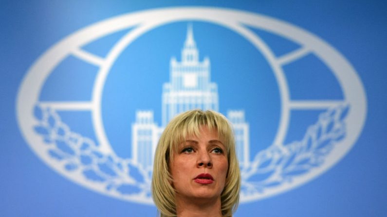 La porte-parole du ministère russe des Affaires étrangères Maria Zakharova affirme que les propos des Etats unis sur l’ingérence russe ridiculise tout le système politique américain. Photo YURI KADOBNOV / AFP / Getty Images.