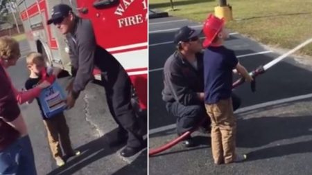 Ce père demande aux pompiers s’ils peuvent venir à la fête de son fils ayant des besoins spéciaux, et ils amènent des renforts