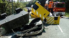 Un bloc de béton tombe d’un camion, une religieuse est écrasée dans sa voiture