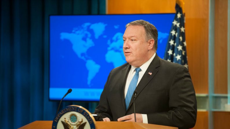 Le secrétaire d’Etat américain Mike Pompeo annonce que Washington et Ryad prennent des mesures pour épargner les civils. Photo de Rod Lamkey / Getty Images.