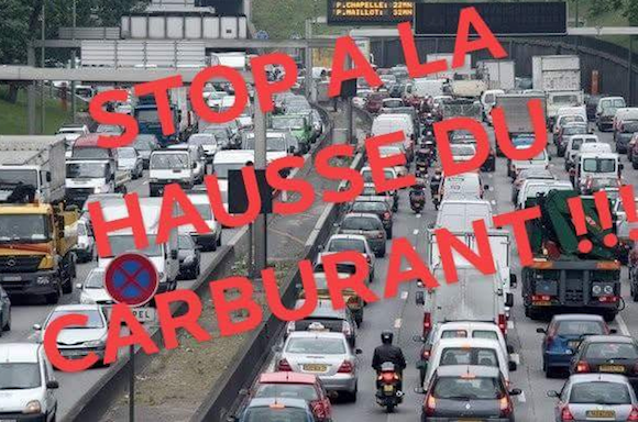 Stop à la hausse du carburant. (Capture d’écran Tweeter@SylvieGaillard)