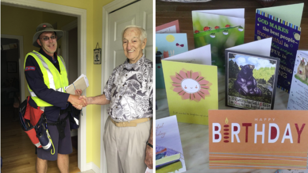 Un veuf « inondé » de courrier pour ses 92 ans à la suite d’un tweet viral – son 1er anniversaire sans sa femme chérie