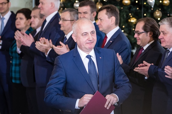 Le ministre polonais de l'Intérieur Joachim Brudzinski. (Photo : WOJTEK RADWANSKI/AFP/Getty Images)