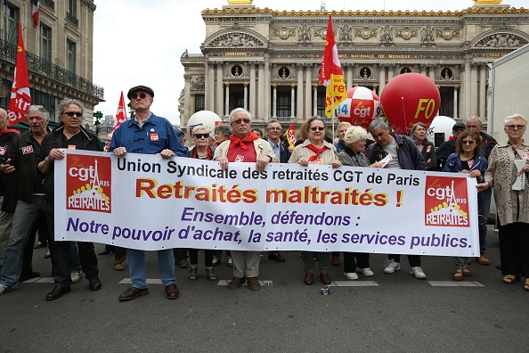 Les retraités de nouveau dans la rue pour défendre leur pouvoir d'achat.       (Photo : ZAKARIA ABDELKAFI/AFP/Getty Images)