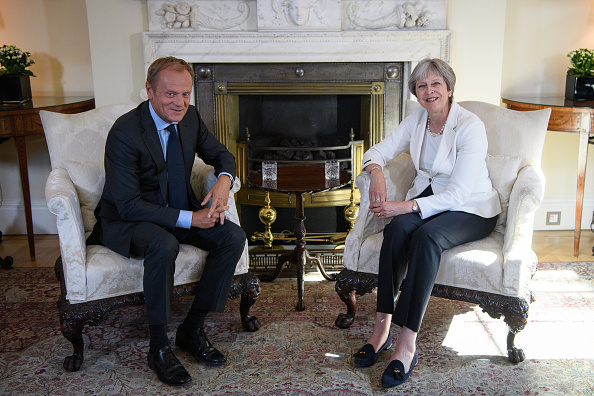 -Mme theresa May est impatiente d'avoir une discussion en face à face avec (Donald Tusk) à Bruxelles. Photo by Leon Neal - WPA Pool/Getty Images.