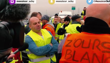 La chanson sur les "gilets jaunes". (Capture d'écran Facebook Monsieur Seby°