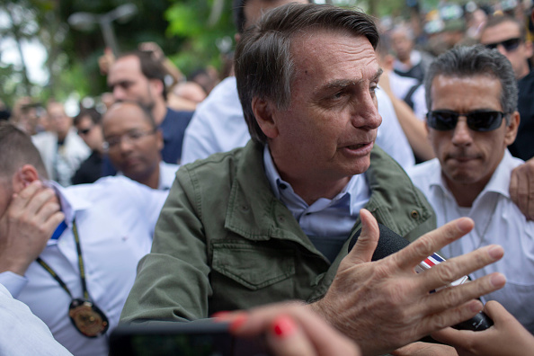 Le président brésilien Jair Bolsonaro (MAURO PIMENTEL/AFP/Getty Images)