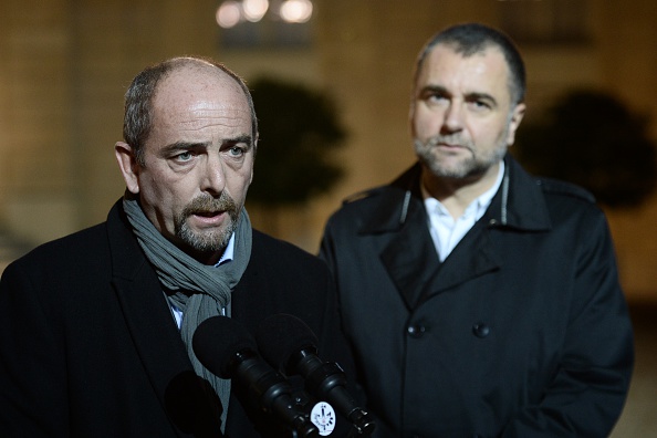 le secrétaire général du syndicat Unité-SGP Police FO, Yves Lefebvre (STEPHANE DE SAKUTIN/AFP/Getty Images)