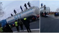 Somme : des « gilets jaunes » arrêtent un camion-citerne et découvrent des migrants cachés dans la cuve