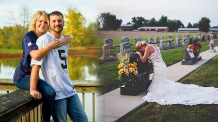 Une mariée en deuil prend des photos 1 an après que son fiancé a été tué par un chauffeur ivre