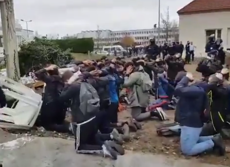 Yvelines. Mobilisation des lycéens qui protestent contre la réforme du baccalauréat et de Parcoursup.  (Capture d’écran Twitter@Illiberator)