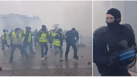 « Gilets jaunes » : un CRS à deux doigts d’être lynché sous l’Arc de Triomphe