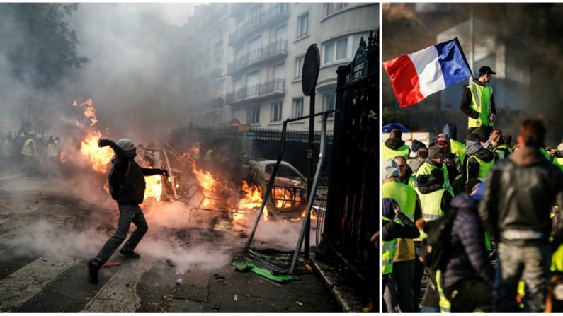 Pour Jean-Claude Resnier, gilet jaune de la première heure, l’extrême gauche fait tout pour récupérer le mouvement afin de redorer son blason auprès de l’opinion. Crédit : ABDULMONAM EASSA/AFP/Getty Images -  CHARLY TRIBALLEAU/AFP/Getty Images.