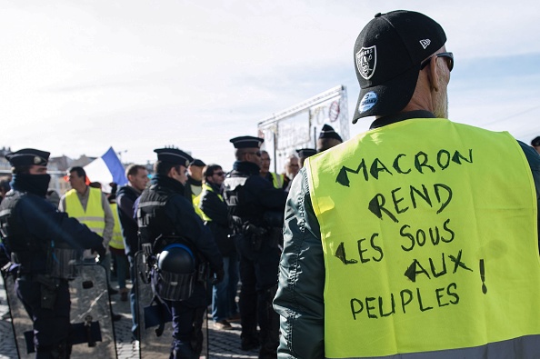 "Gilets jaunes" : des amendes de 5e classe, allant de 1 500 à 3 000 euros afin de débarrasser les ronds-points.       (Photo :  CLEMENTT MAHOUDEAU/AFP/Getty Images)