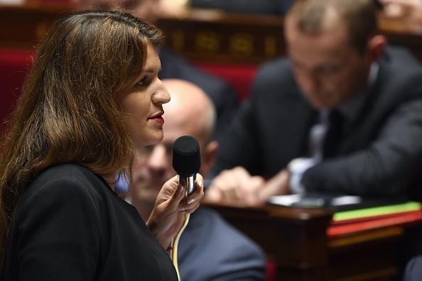 Marlène Schiappa, Secrétaire d'État auprès du Premier ministre, chargée de l'Égalité entre les femmes et les hommes à l'Assemblée nationale française à Paris le 17 octobre 2018.  (Photo : ERIC FEFERBERG/AFP/Getty Images)