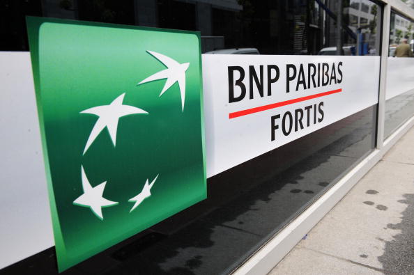 -Le logo de l'entreprise belgo-néerlandaise Fortis Bank. Photo DOMINIQUE FAGET / AFP / Getty Images.