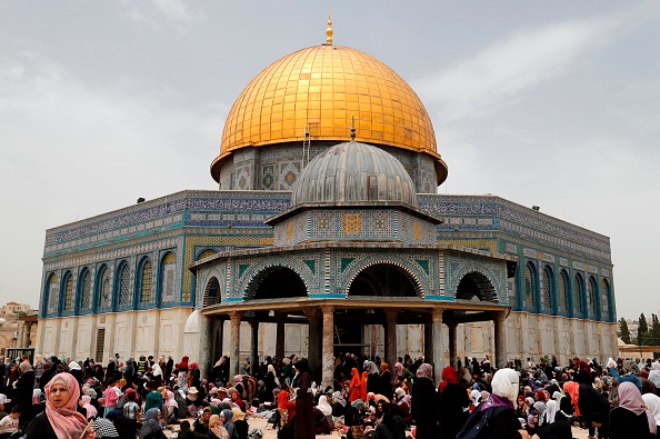 Vue de la mosquée al-Aqsa le 25 mai 2018 pendant le ramadan. Crédit : AHMAD GHARABLI/AFP/Getty Images.