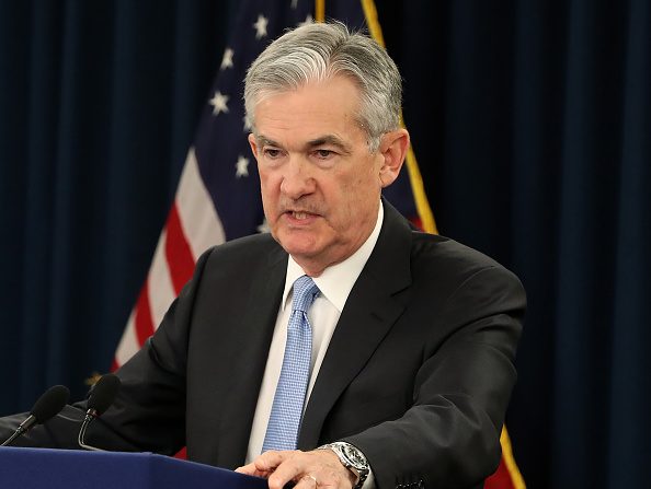 Le président de la Réserve fédérale américaine, Jerome Powell, s'exprime lors d'une conférence de presse le 20 mars 2019 à Washington, DC. Powell a déclaré que la Fed n'augmenterait pas ses taux d'intérêt. (Photo : Mark Wilson/Getty Images)